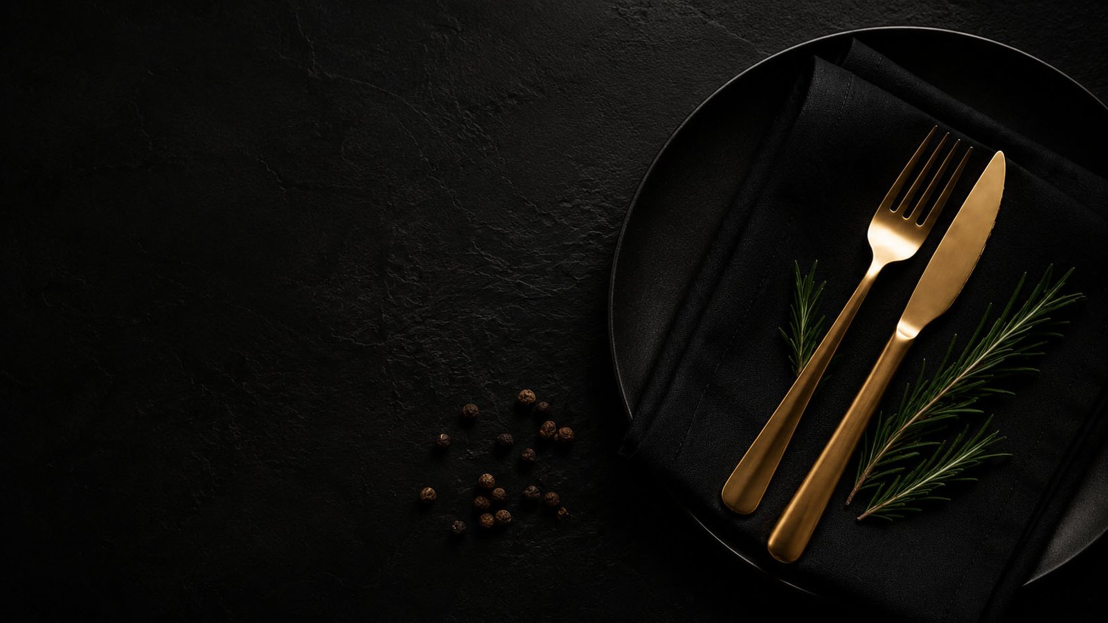 Table setting with fork and knife